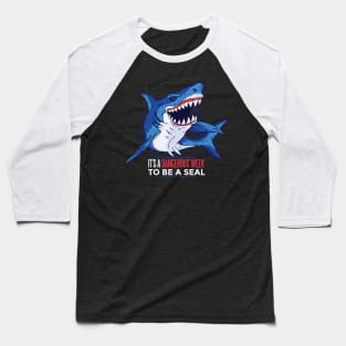 Shark dad funny t-shirt Baseball T-Shirt